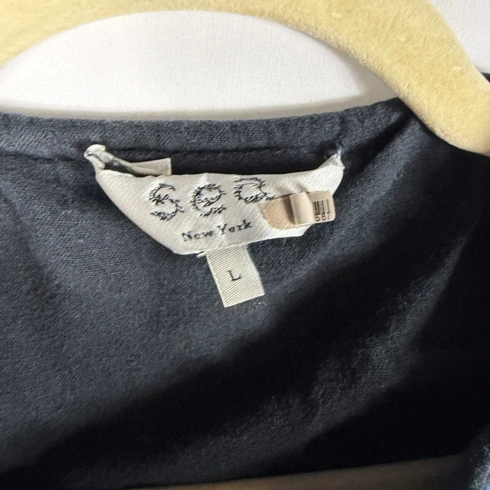 Sea New York Gael Quilted Jacket Black Blue Embroidered Paisley Boho Sz L